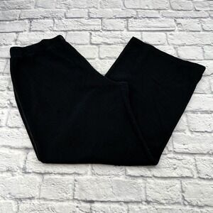 Comfrt Black Waffle Knit Thermal Wide Leg Lounge Pants Unisex 2XL Oversized